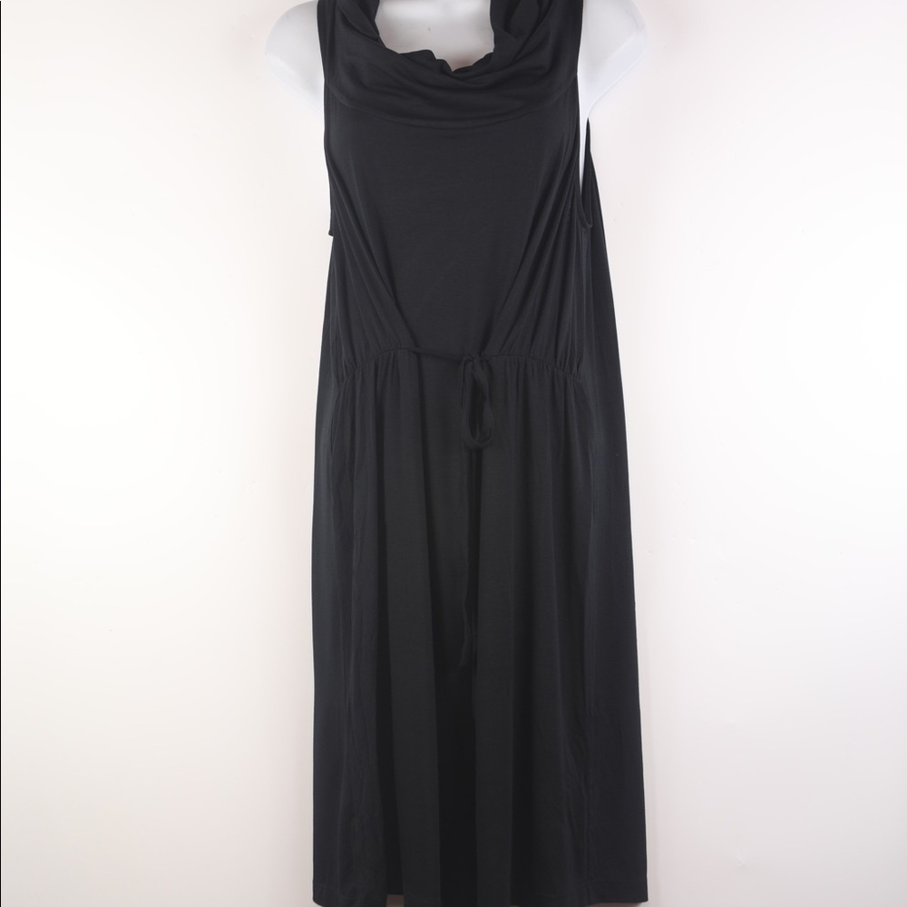 Cowl tie front dress